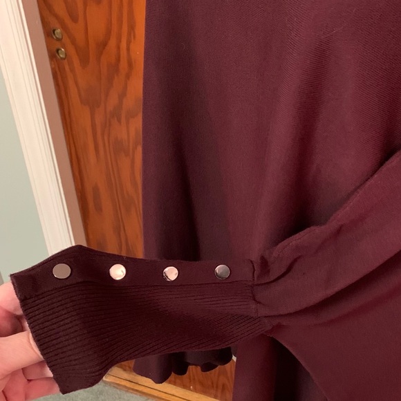 ALFANI Turtleneck Ruffle Poncho Style Sweater - Picture 5 of 14